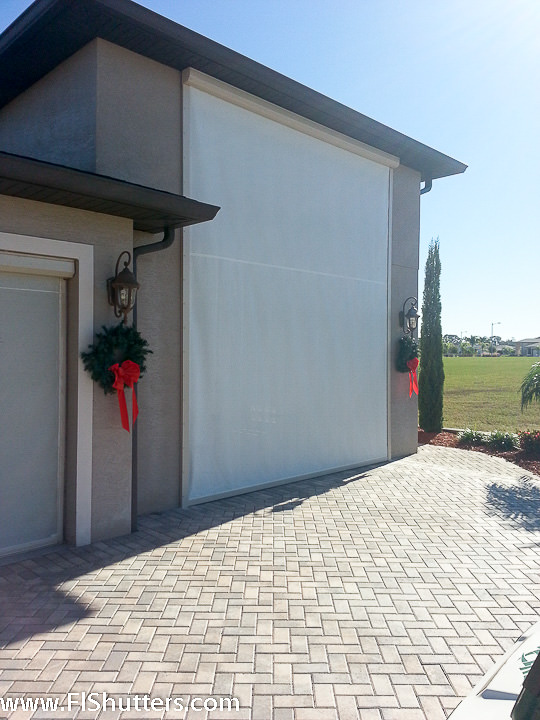 retractable solar screen for garage